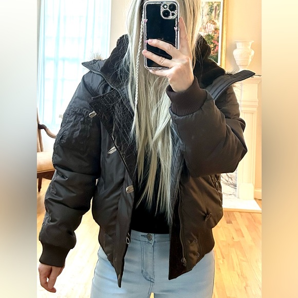 Ralph Lauren Polo Jeans Brown Puffer Coat, Size Small - Picture 5 of 10